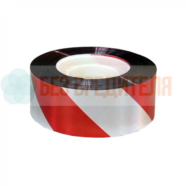 Лента для отпугивания птиц радужная с красным